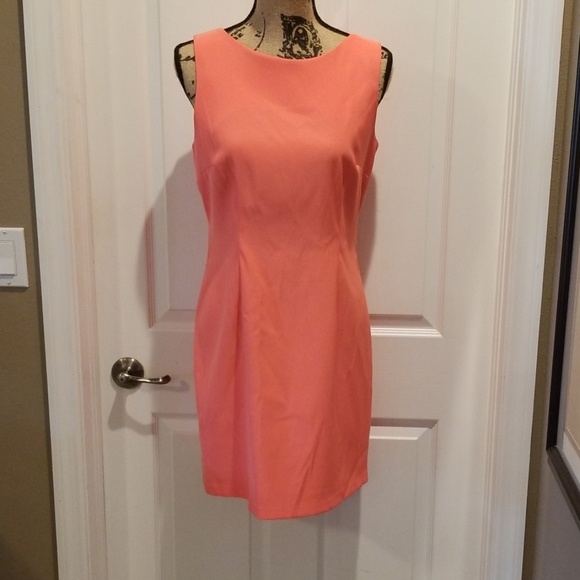 AGB Dresses & Skirts - AGB bright coral sheath dress size 12p